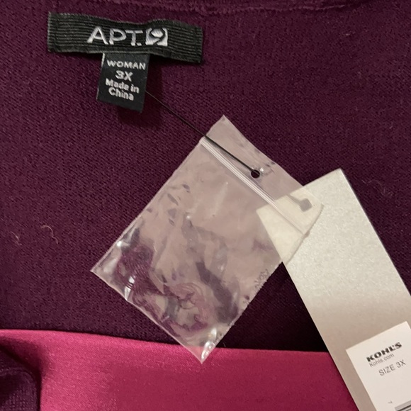 ☀️ 5/$20 NWT Apt. 9 Purple Ruffled Blouse. 3X - Picture 6 of 9